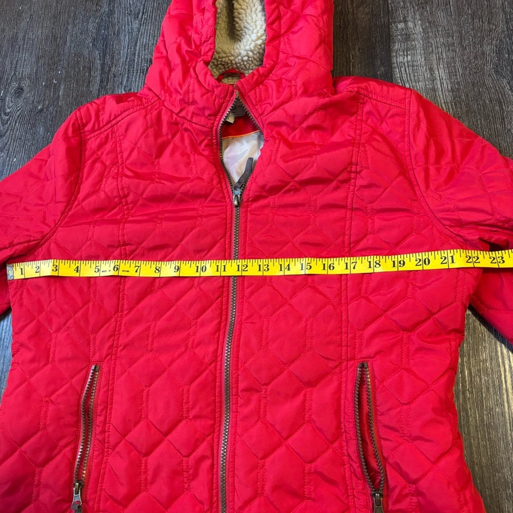 G.H. Bass & Co. Vibrant Red Hooded Puffer Jacket - Picture 6 of 7